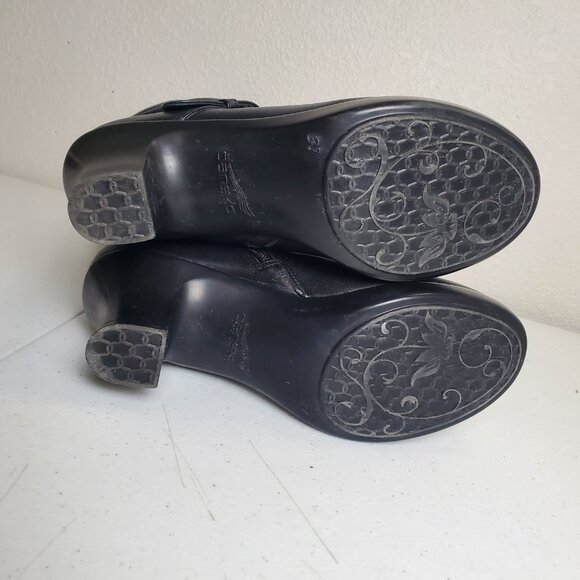 Dansko' Brinkley' Black Ruched Nappa Leather Knee-High Boots EUR 37 (6.5-7 US) - Picture 9 of 15